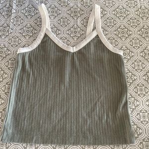 Arizona Green crop top with white straps in excellent condition